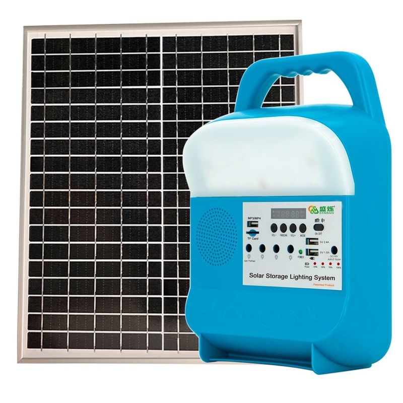 قدرت روشنایی خانه خورشیدی قابل حمل Offgrid برای ژنراتور 12 ولتی کامل انرژی پانل