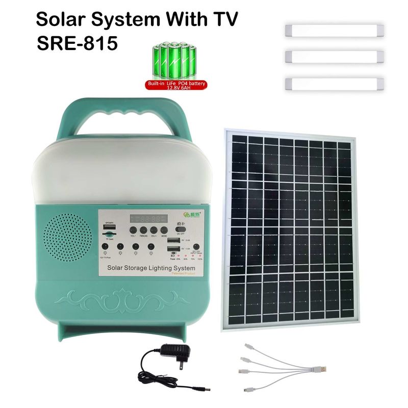 SRE-815 چراغ های اضطراری خورشیدی با زمان کار 10 ساعت صفحه خورشیدی برای برق خانگی