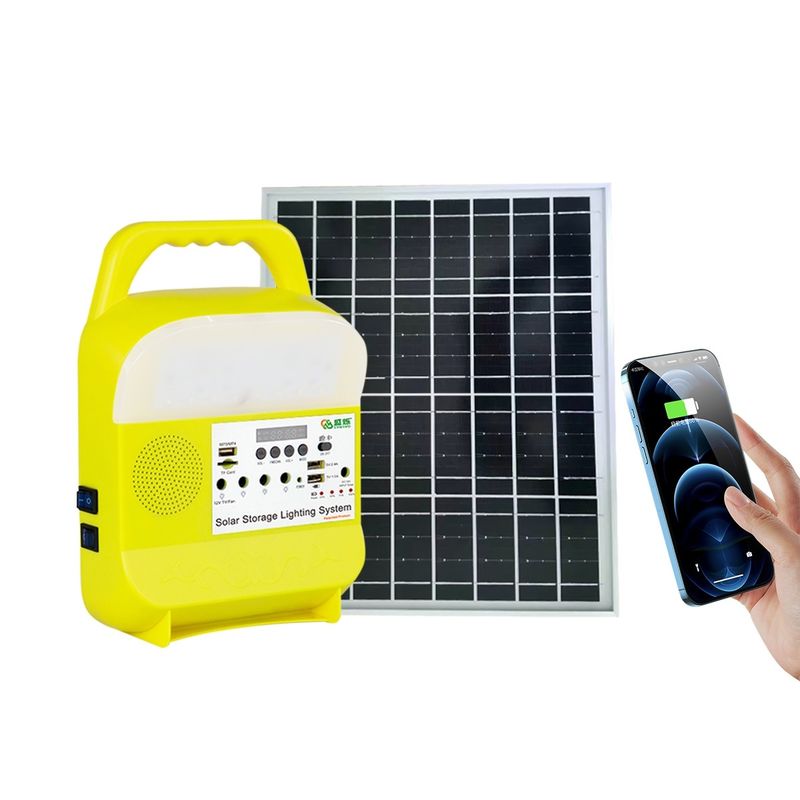 چراغ شارژ خورشیدی 16 واتی چراغ روشنایی LED مشعل FM رادیو کمپینگ در فضای باز SRE-815B