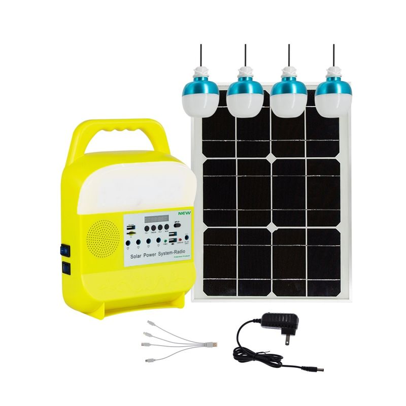 چراغ اضطراری LED قابل حمل خورشیدی قابل شارژ با عملکرد پاور بانک لامپ Dc 20 وات