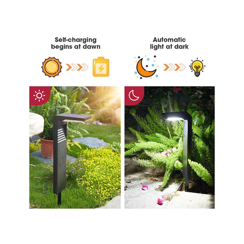 نور منظره ضد آب دکوراسیون منزل حیاط چراغ های باغ در فضای باز ضد آب در فضای باز LED انرژی خورشیدی باغ CPD2801