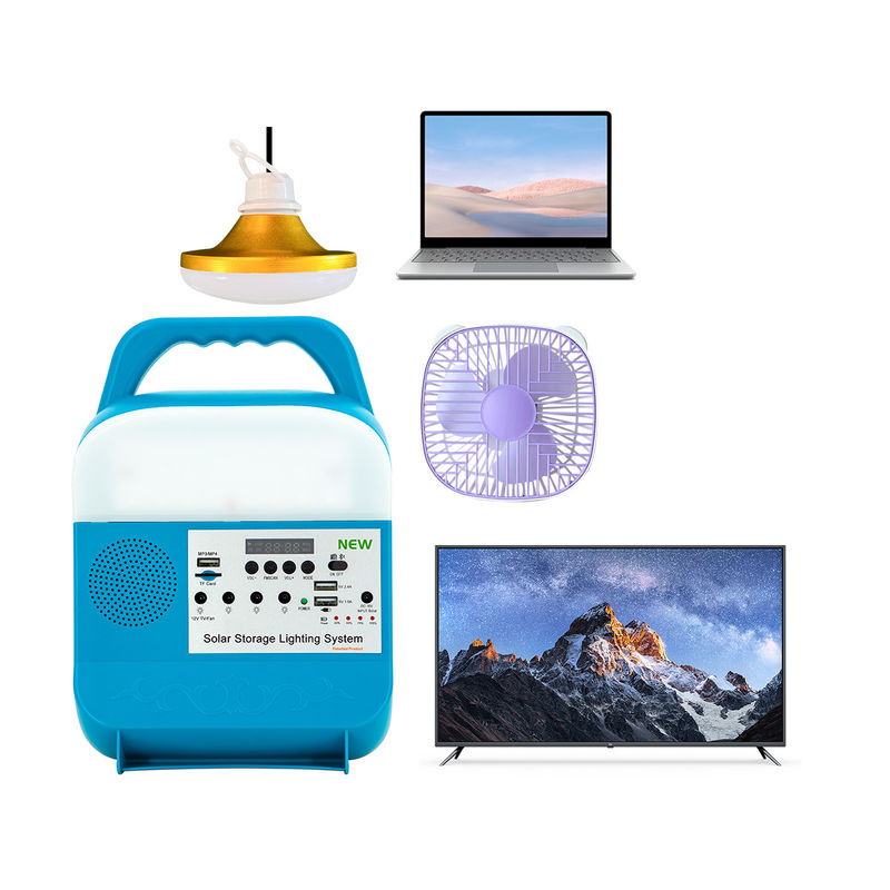 سیستم روشنایی خانه خورشیدی 6W 4Pcs با رتبه IP65 برای استفاده داخلی و خارجی نیروگاه با پنل های خورشیدی