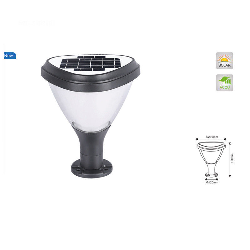 چراغ باغ خورشیدی تزئینات چراغ ستونی ضد آب لامپ LED Soalr Pillar
