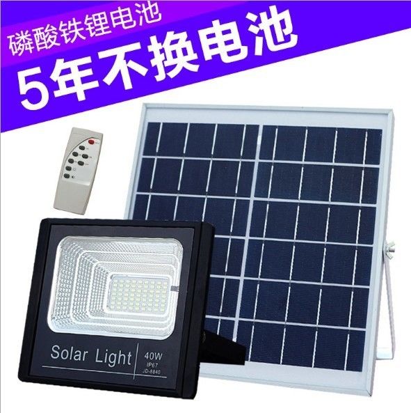 100W Jd-8840 Solar Flood Light Garden Cool White 8PCS LED صرفه جویی در مصرف انرژی خورشیدی