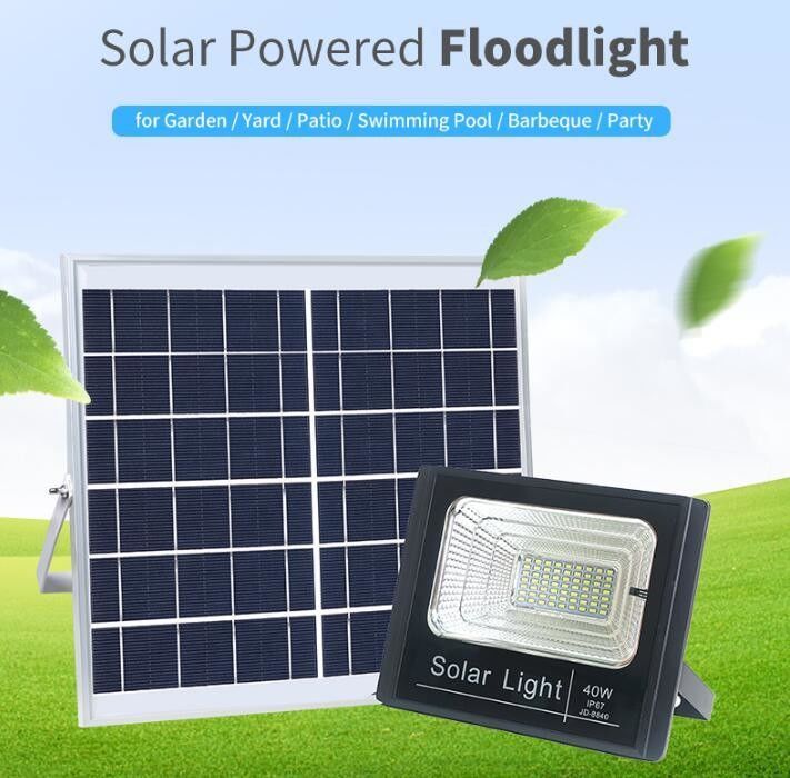 100W Jd-8840 Solar Flood Light Garden Cool White 8PCS LED صرفه جویی در مصرف انرژی خورشیدی