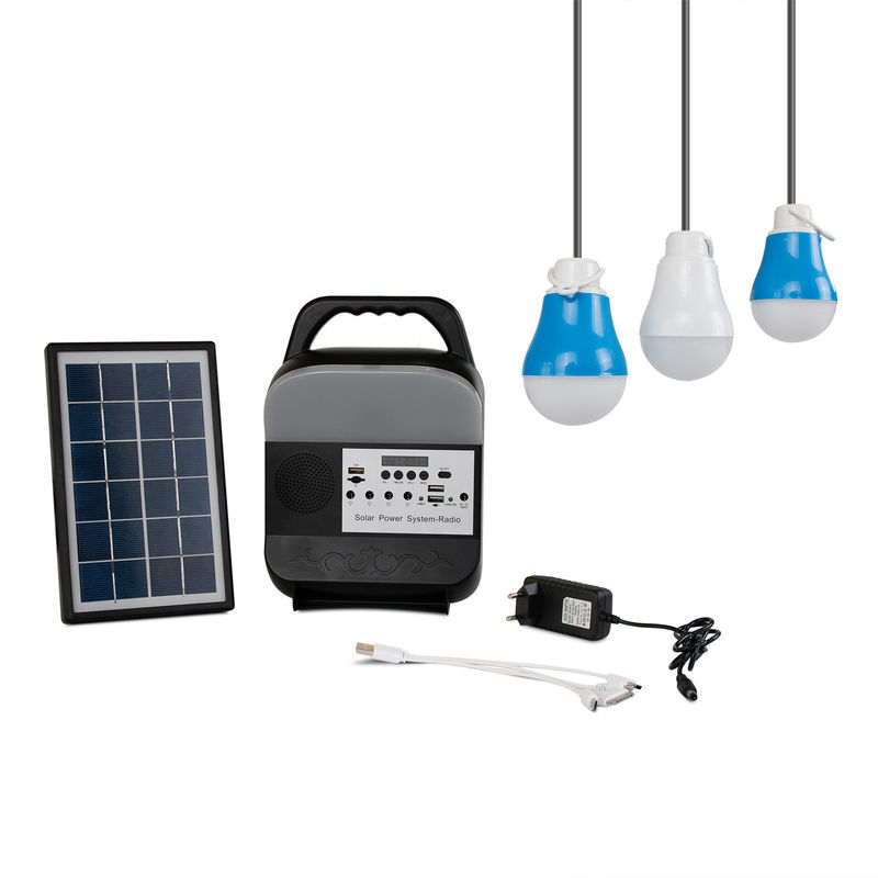 منبع تغذیه موبایل کمپینگ 3W 12PCS SMD LED سیستم روشنایی کوچک خورشیدی در فضای باز