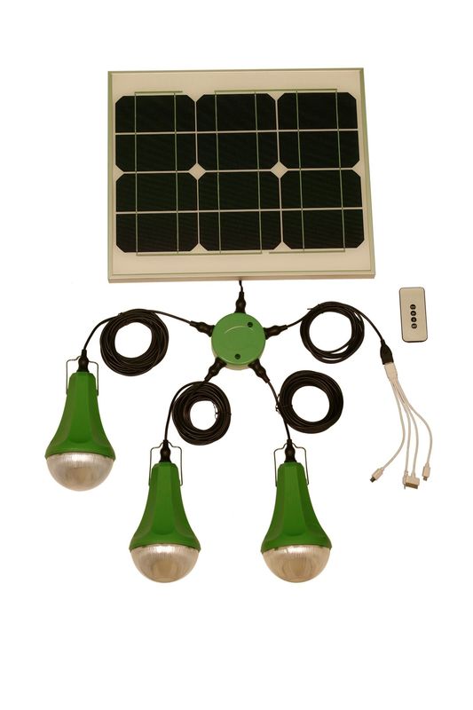 سیستم برق خورشیدی پنل خورشیدی مینی سیستم روشنایی خانه با شارژر موبایل SRE-88G-3