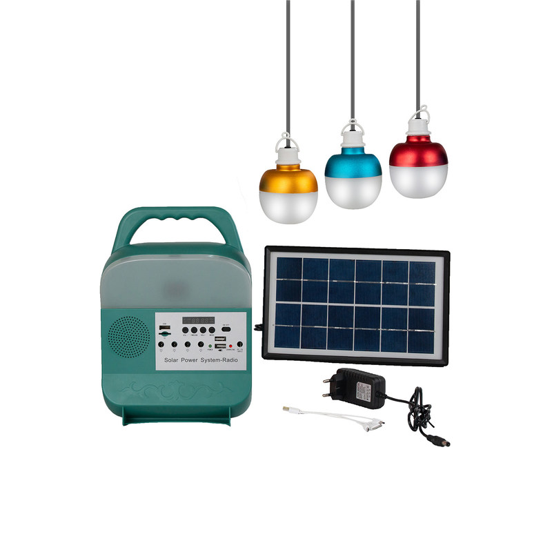 50000H 3 چراغ مینی سیستم برق خورشیدی DC سیستم روشنایی پنل خورشیدی 3W 6V