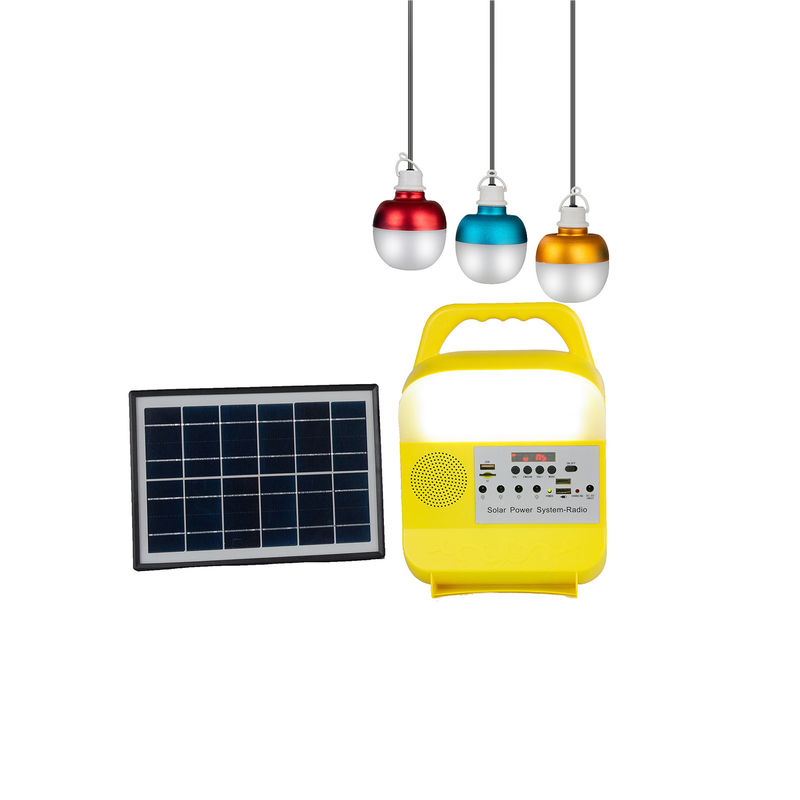 چراغ های اضطراری خورشیدی 5W 6V 3PCS برای مناطق کمبود برق