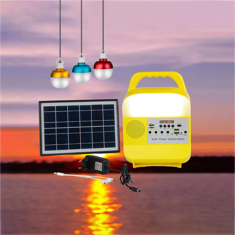 چراغ های اضطراری خورشیدی 5W 6V 3PCS برای مناطق کمبود برق