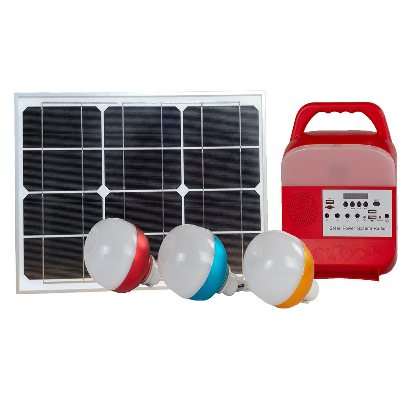 کیت روشنایی خورشیدی سولار پاور بانک ISO 15W چراغ های LED تک کریستالی سلول خاموش شبکه