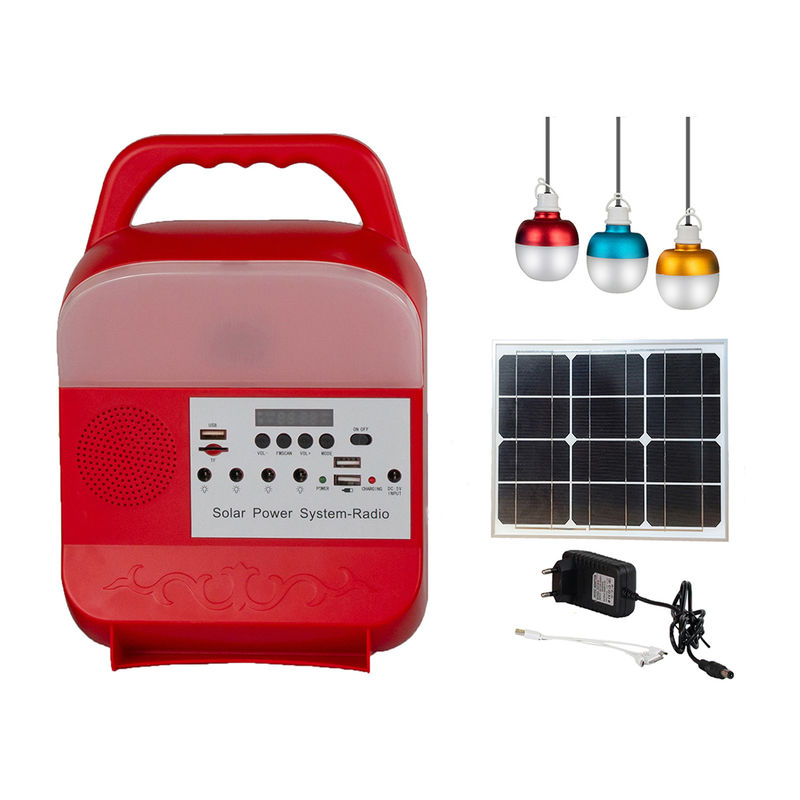 کیت روشنایی خورشیدی سولار پاور بانک ISO 15W چراغ های LED تک کریستالی سلول خاموش شبکه