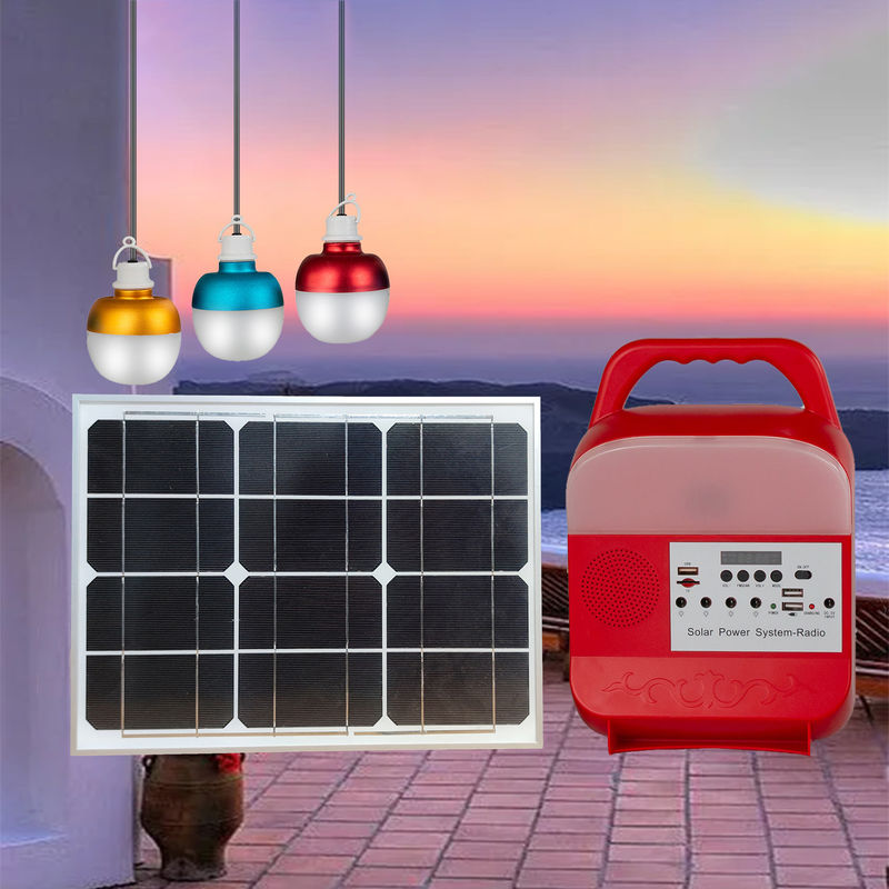 کیت روشنایی خورشیدی سولار پاور بانک ISO 15W چراغ های LED تک کریستالی سلول خاموش شبکه