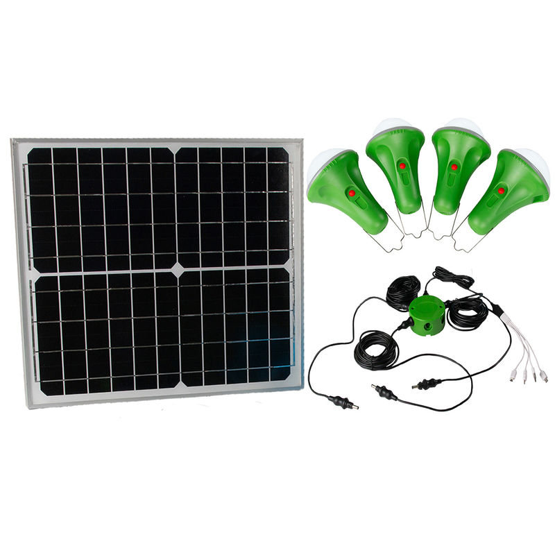 4*50PCS کیت انرژی خورشیدی LED سیستم روشنایی خانه خورشیدی LED با شارژ تلفن