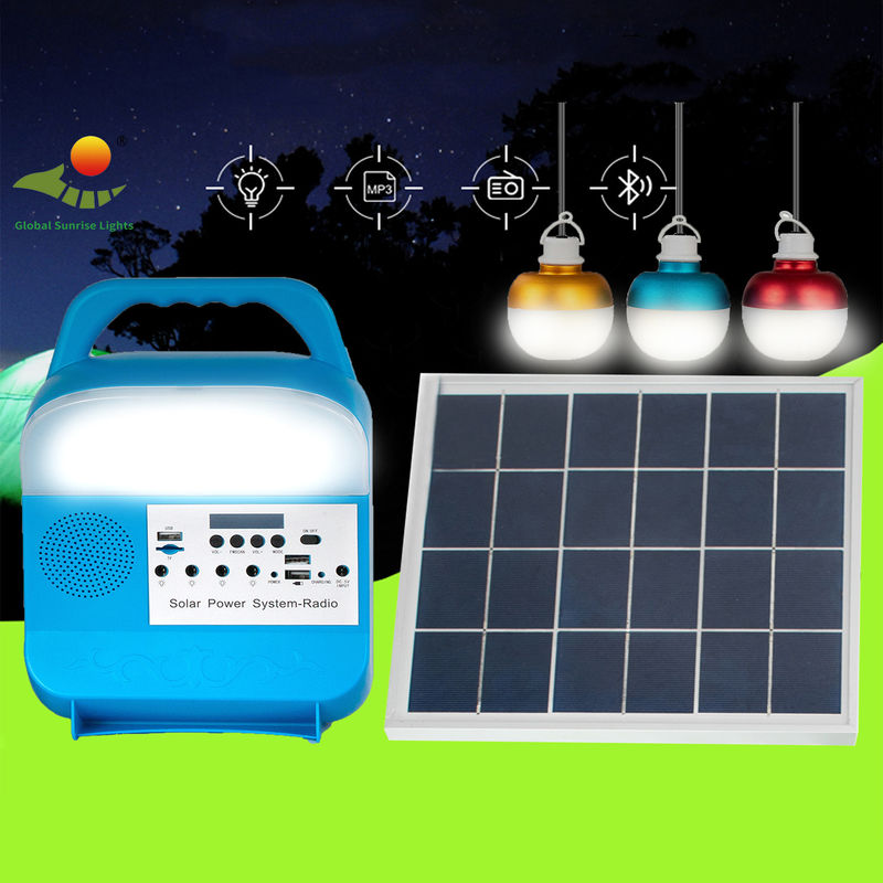 لامپ LED 3PCS سیستم روشنایی خورشیدی قابل حمل در فضای باز برای مطالعه خانه