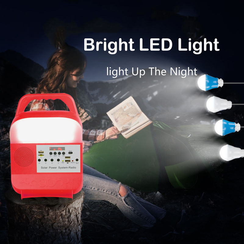 کیت سیستم روشنایی ژنراتور خورشیدی قابل حمل 6000Mah 5kw نوع دستی