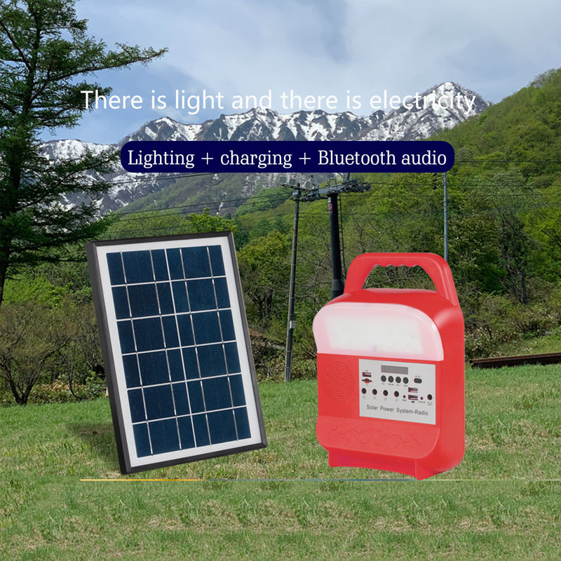 کیت سیستم روشنایی ژنراتور خورشیدی قابل حمل 6000Mah 5kw نوع دستی