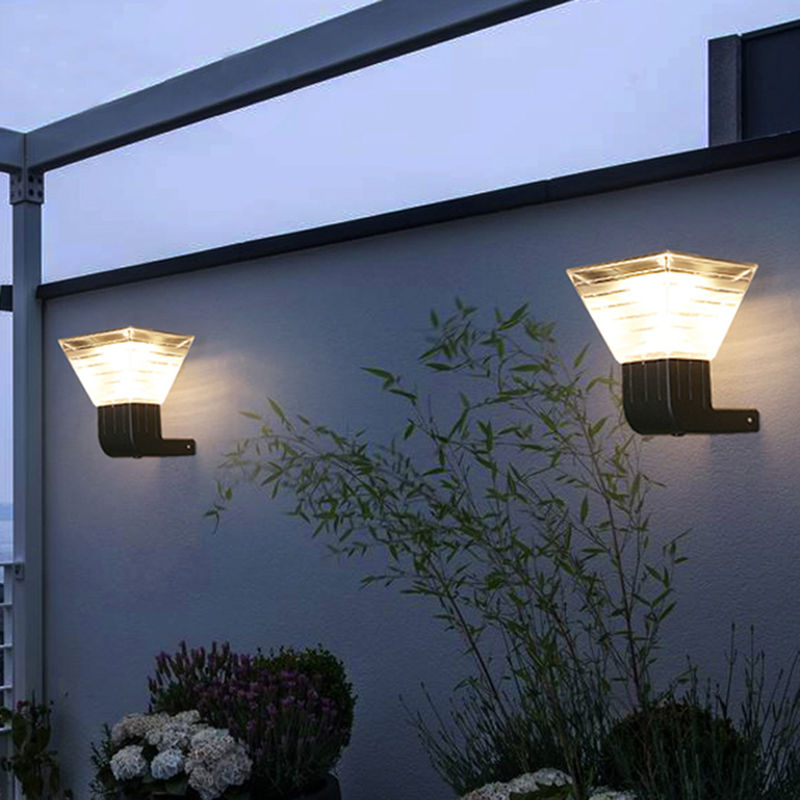 چراغ دیواری خورشیدی LED 90 lm/w برای فضای باز 3.2 ولت لامپ مدرن خارجی ABS چشم انداز باغ