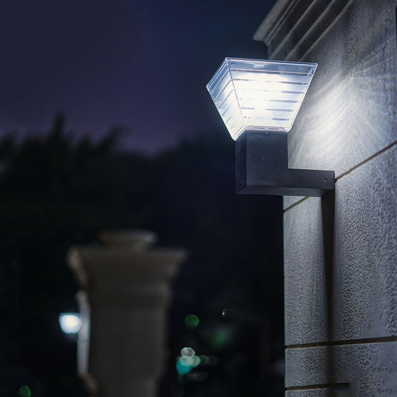 چراغ دیواری خورشیدی LED 90 lm/w برای فضای باز 3.2 ولت لامپ مدرن خارجی ABS چشم انداز باغ