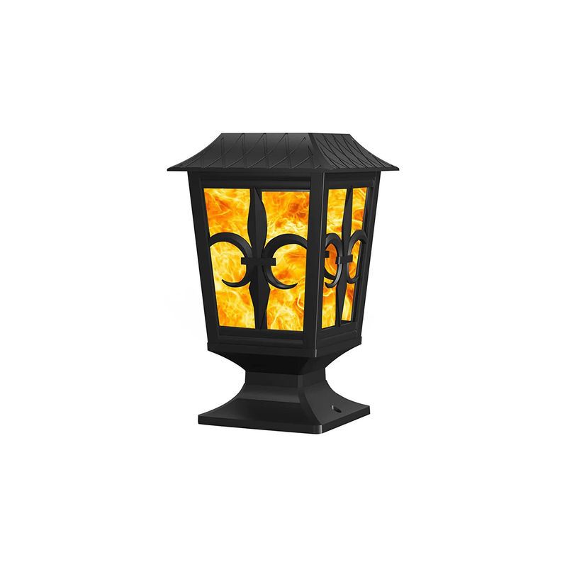 IP 65 چراغ دیواری خورشیدی در فضای باز 3.2 ولت آتش شعله آتش چراغ دیواری باغی LED ضد آب