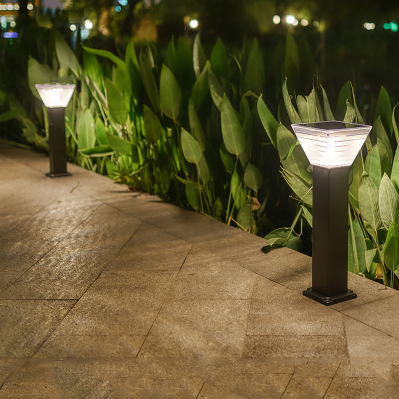 مینیمالیستی 7W LED چراغ باغ خورشیدی تزئین منظره چراغ LED چمن بولارد