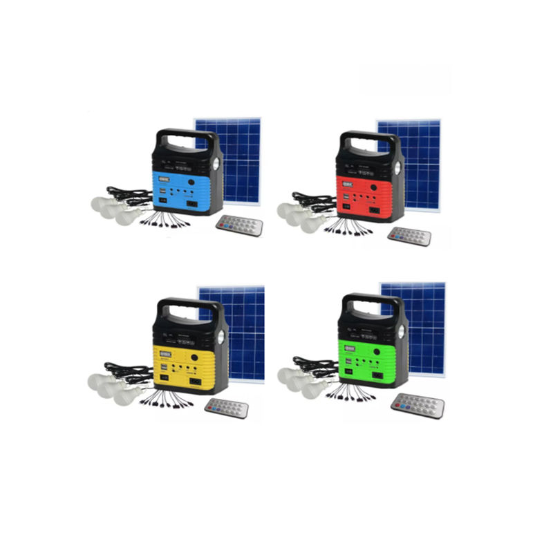 کیت سیستم انرژی خورشیدی قابل حمل 7500mah با رادیو FM داخلی MP3 Mini Camping در فضای باز