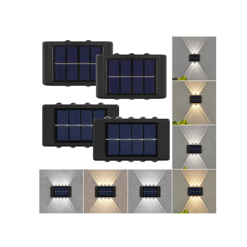 چراغ دیواری درخشان ضد آب 600mah خورشیدی LED تزئینی باغچه بیرونی