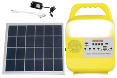 کیت روشنایی انرژی خورشیدی 68-9 واتی لامپ LED دیواری شارژر تلفن ایستگاه قابل حمل SRE-689